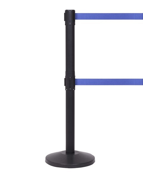 FlexiBarrier Avspärrningsstolpe  -Basic Twin- (2 x 3,4m band)