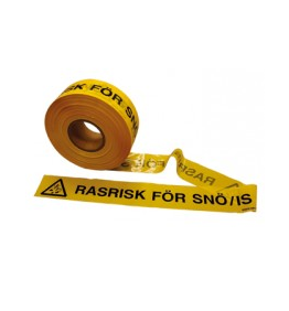 Avspärrningsband, rasrisk snö/is
