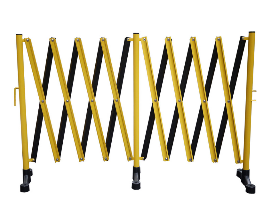 FlexiBarrier -Dragspelsgrind- med fot (5m)