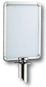 Skyltställ A4 eller A3 för traditionella avspärrningsstolpar Beltrac