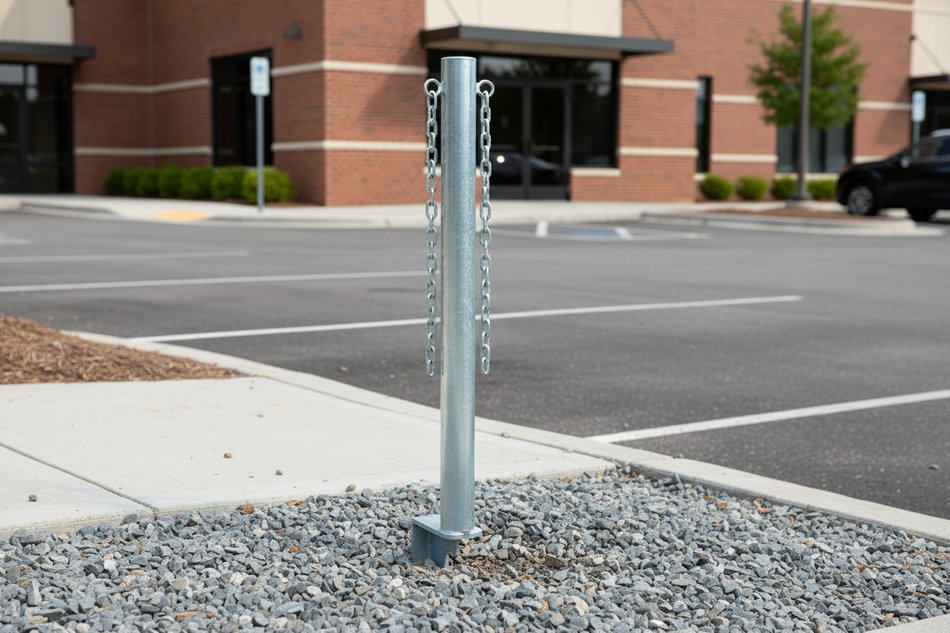 Stålstolpe med markspik – Ø60 mm