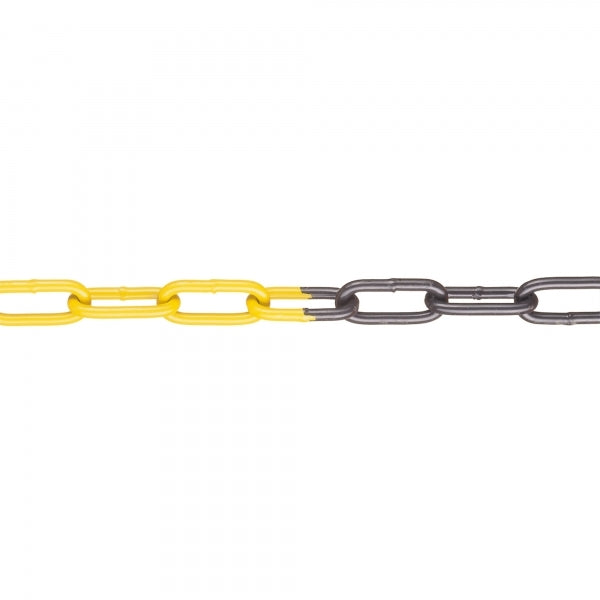 Avspärrningskedja av stål, galvaniserad (15m, olika färger)