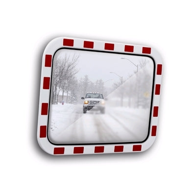 Traffic mirror with heater