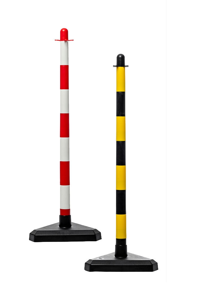 Flexibarrier Basic Post & Chain Barrier med betongbas, 90 cm hög