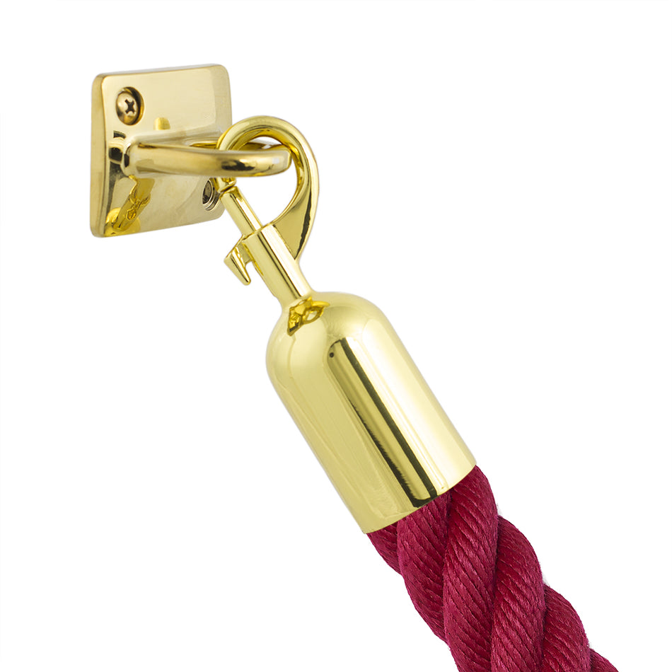 Väggfäste för avspärrningsrep med snäpplås