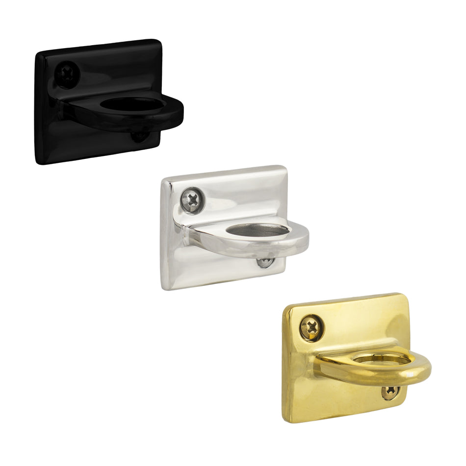 Väggfäste för avspärrningsrep med snäpplås