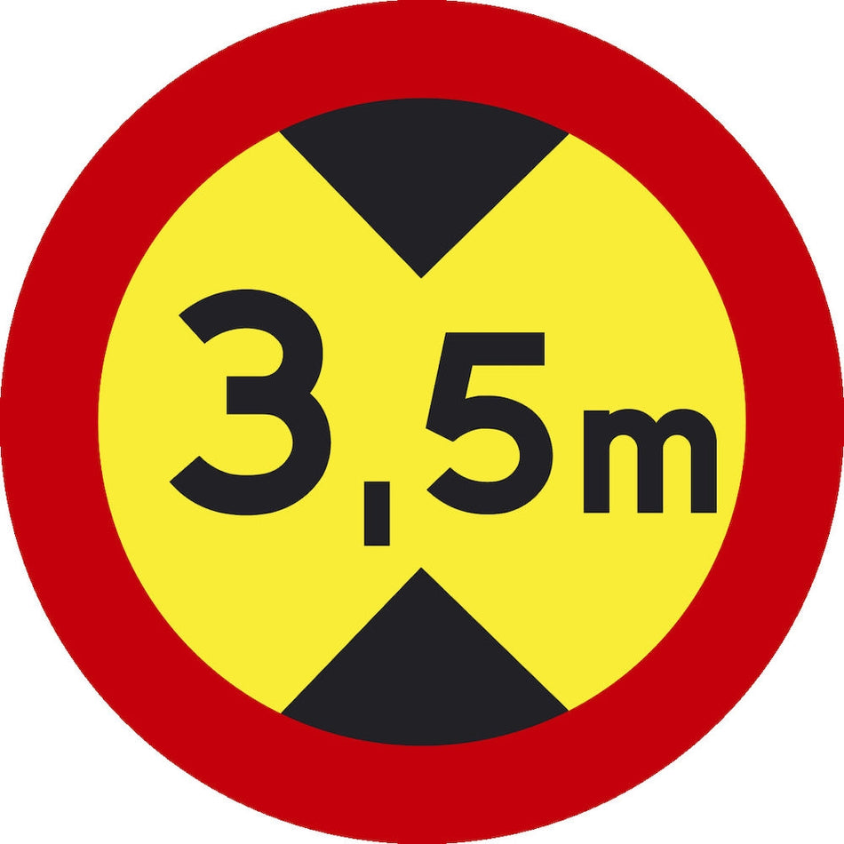 Vägmärke - Begränsad fordonshöjd 3,5m - C17