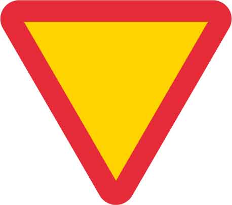 Väjningsplikttavla, "Ovillkorlig väjningsplikt"