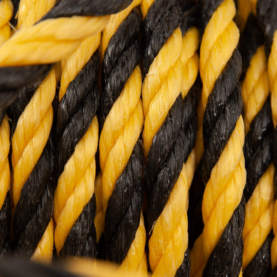 Varningsrep – Ø10mm x 25m, Gul/Svart