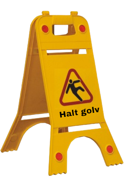 Golvstående Skylt med Varningssymbol för Halt Golv