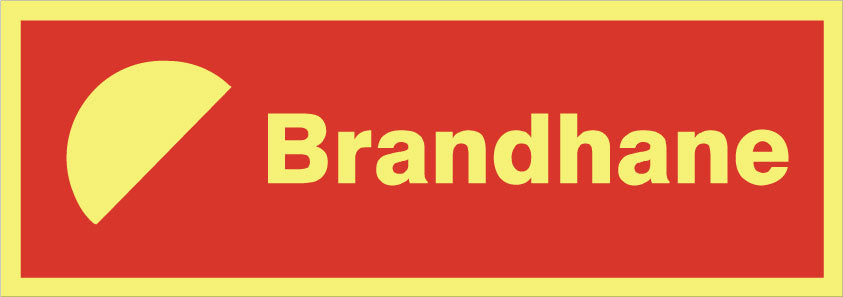 Brandskylt. Brandhane