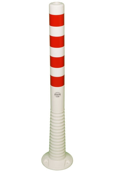 Flexible Traffic Post – Elasto – 1000 mm / White with red reflective stripes (Return)